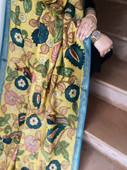 Handpainted Kalamkari Dupatta in Chanderi Silk