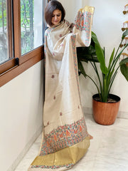 Handpainted Madhubani Dupatta in Pure Chanderi Silk