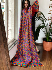 Handmade Bagh Phulkari Dupatta in Crepe