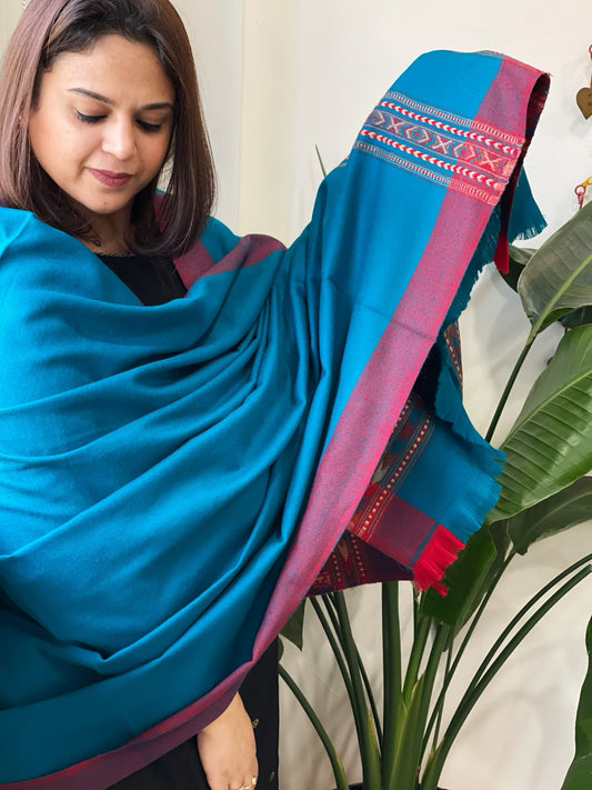 Firozi Woven Kullu Woollen Shawl