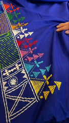 Blue Handmade Lambani Saree in Bangalore Silk
