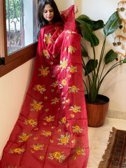 Tussar Silk Dupatta with thread embroidery