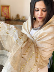 Gotapatti Handwork Dupatta in Pure Tussar Silk