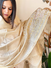 Gotapatti Handwork Dupatta in Pure Tussar Silk