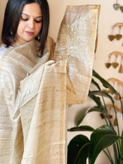 Gotapatti Handwork Dupatta in Pure Tussar Silk