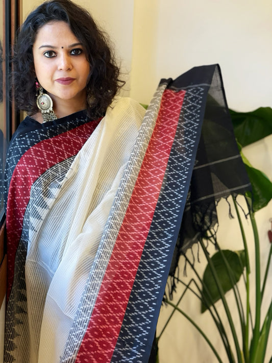 Handwoven Ikat Dupatta in Cotton