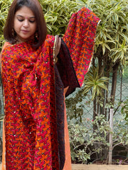 Handmade Phulkari Dupatta in Cotton