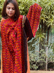 Handmade Phulkari Dupatta in Cotton