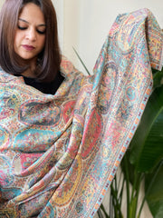 Off-White Woven Kaani Jaal Pashmina Shawl