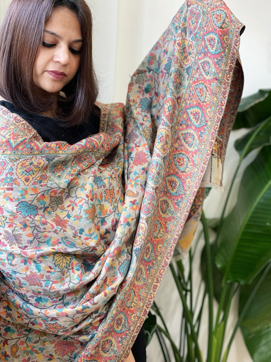 Toosh Woven Kaani Jaal Pashmina Shawl