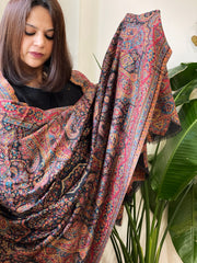 Black Woven Kaani Jaal Pashmina Shawl