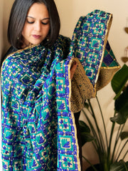 Handmade Bagh Phulkari Dupatta in Cotton