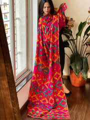 Handmade Bagh Phulkari Dupatta in Crepe