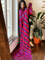 Handmade Bagh Phulkari Dupatta in Crepe