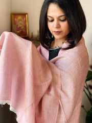 Pink Pashmina Stole with Zari