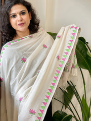 Handmade Kantha Dupatta in Pure Cotton