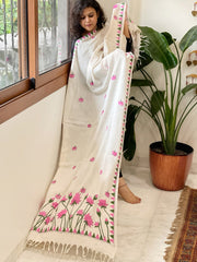 Handmade Kantha Dupatta in Pure Cotton