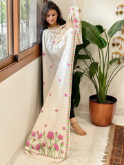 Handmade Kantha Dupatta in Pure Cotton