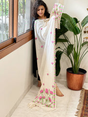 Handmade Kantha Dupatta in Pure Cotton