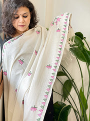 Handmade Kantha Dupatta in Pure Cotton