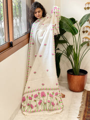 Handmade Kantha Dupatta in Pure Cotton