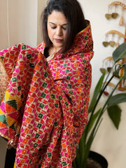 Handmade Phulkari Dupatta in Cotton