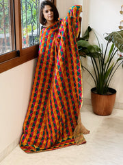 Handmade Phulkari Dupatta in Cotton