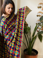 Handmade Phulkari Dupatta in Cotton