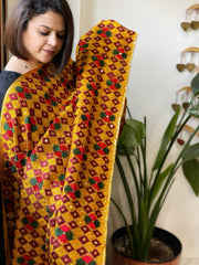 Handmade Phulkari Dupatta in Cotton