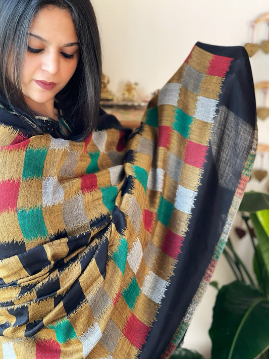 Woven Ikat Pashmina Shawl