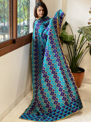 Handmade Phulkari Dupatta in Cotton