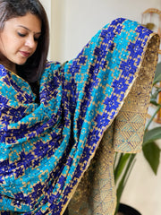 Handmade Phulkari Dupatta in Cotton