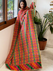 Handmade Phulkari Dupatta in Cotton