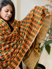 Handmade Phulkari Dupatta in Cotton