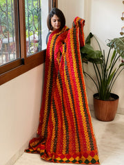 Handmade Phulkari Dupatta in Cotton