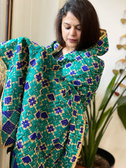 Handmade Phulkari Dupatta in Cotton
