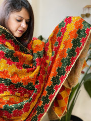 Handmade Phulkari Dupatta in Cotton