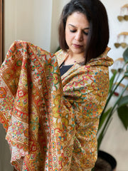 Off-White Chinon Dupatta with Aari Embroidery