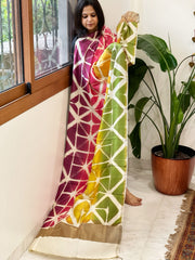 Cotton Silk Clamp Dyed Dupatta