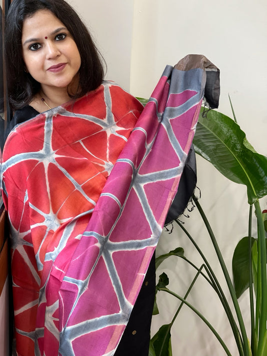 Cotton Silk Clamp Dyed Dupatta