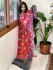 Cotton Silk Clamp Dyed Dupatta