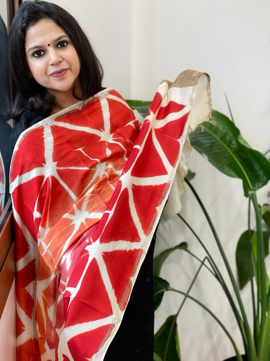 Cotton Silk Clamp Dyed Dupatta