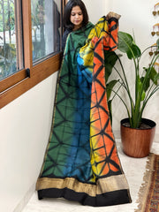 Cotton Silk Clamp Dyed Dupatta