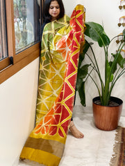 Cotton Silk Clamp Dyed Dupatta