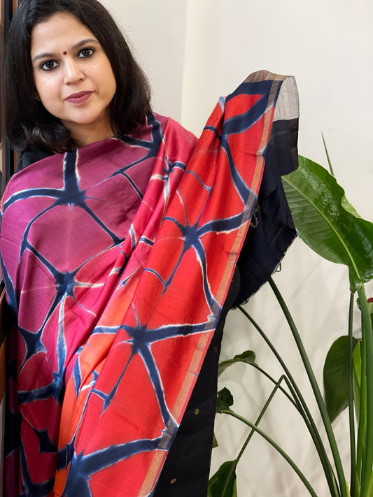 Cotton Silk Clamp Dyed Dupatta