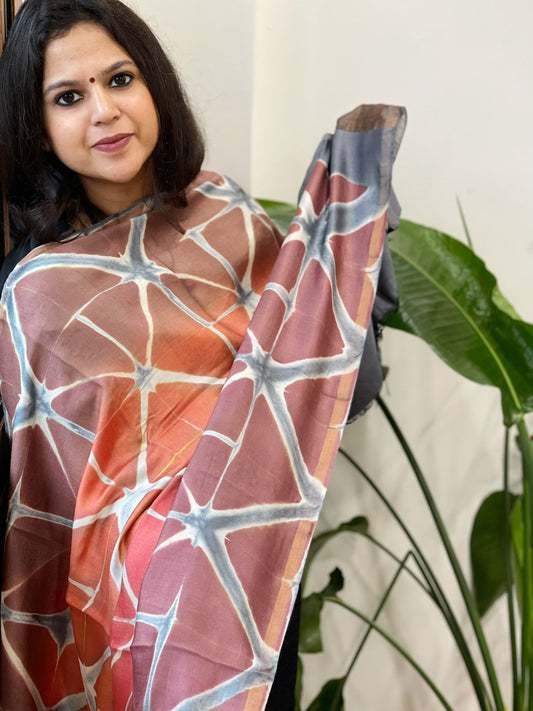Cotton Silk Clamp Dyed Dupatta
