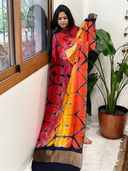 Cotton Silk Clamp Dyed Dupatta