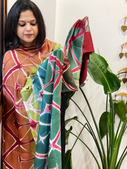 Cotton Silk Clamp Dyed Dupatta