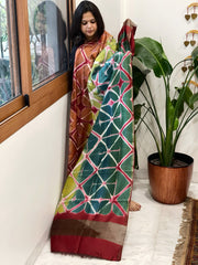 Cotton Silk Clamp Dyed Dupatta