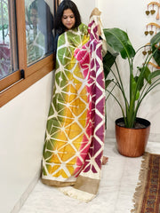 Cotton Silk Clamp Dyed Dupatta
